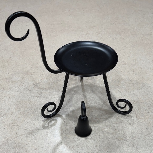 PartyLite Black Metal Candle Holder with Snuffer - Picture 4 of 7